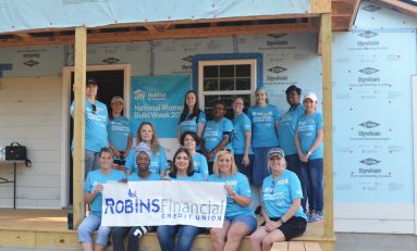 Robins Financial Credit Union donates time and money to Habitat for Humanity