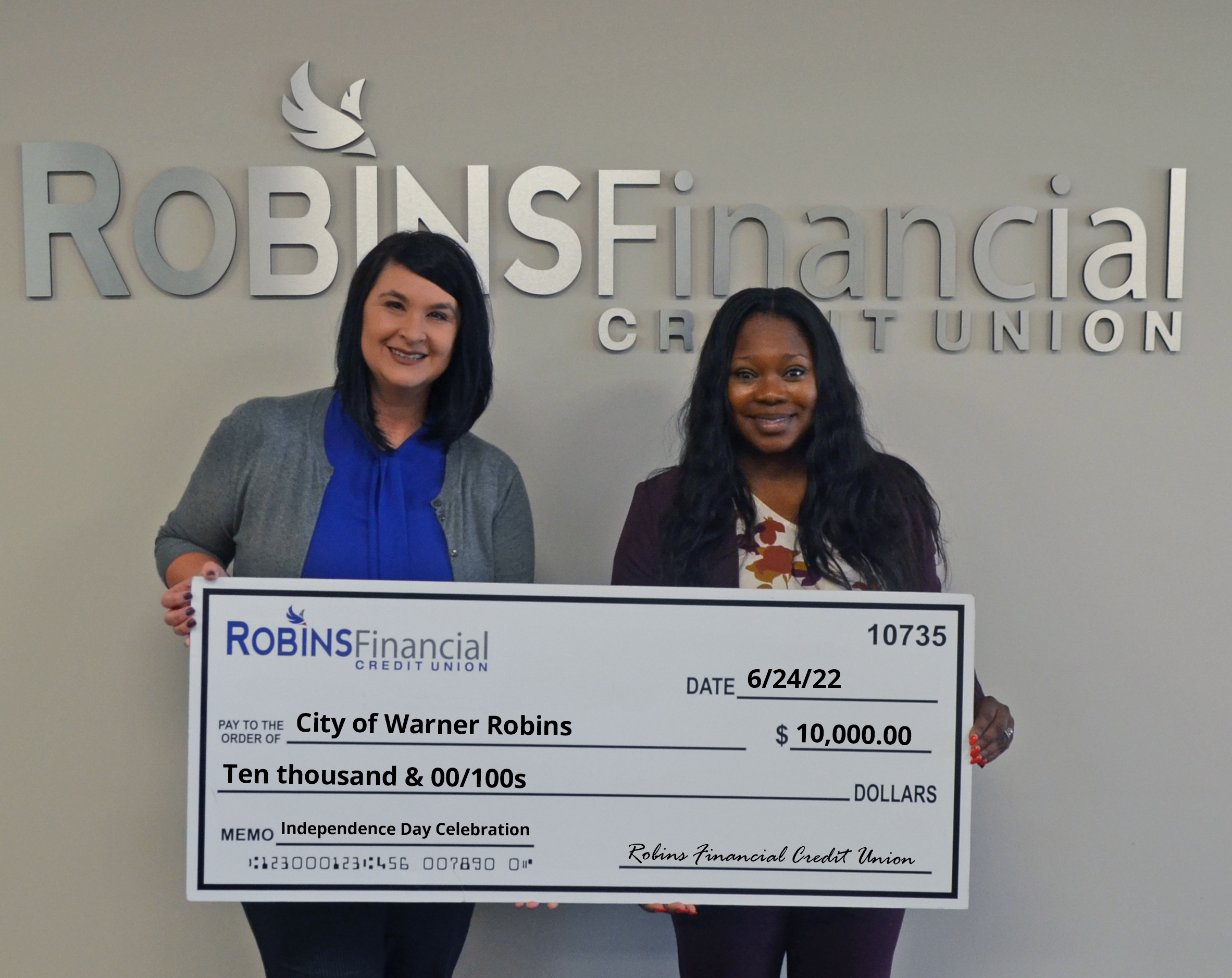 Robins Financial Continues Sponsorship of Independence Day Celebration