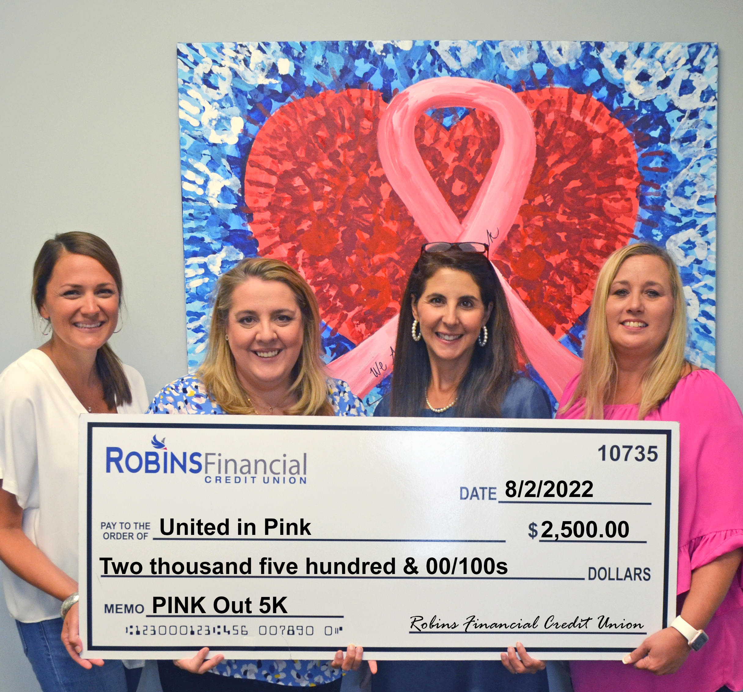 Robins Financial Credit Union Sponsors PINK OUT 5K