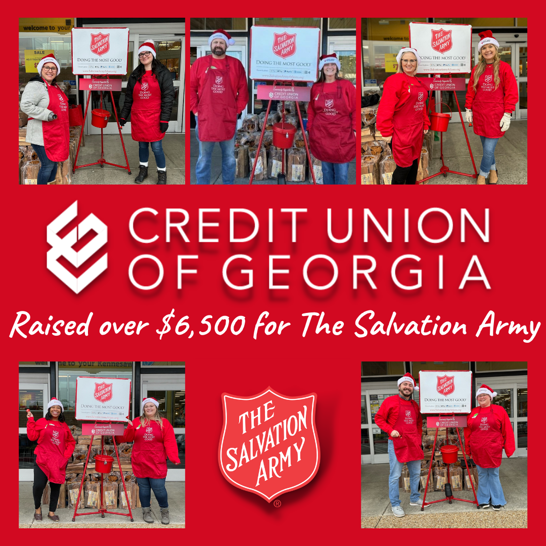 Credit Union of Georgia Raises Over $6,500 for The Salvation Army