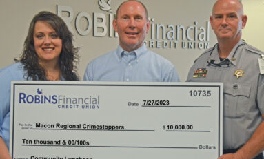 Robins Financial Credit Union to Support Macon Regional Crimestoppers and Middle Georgia Justice