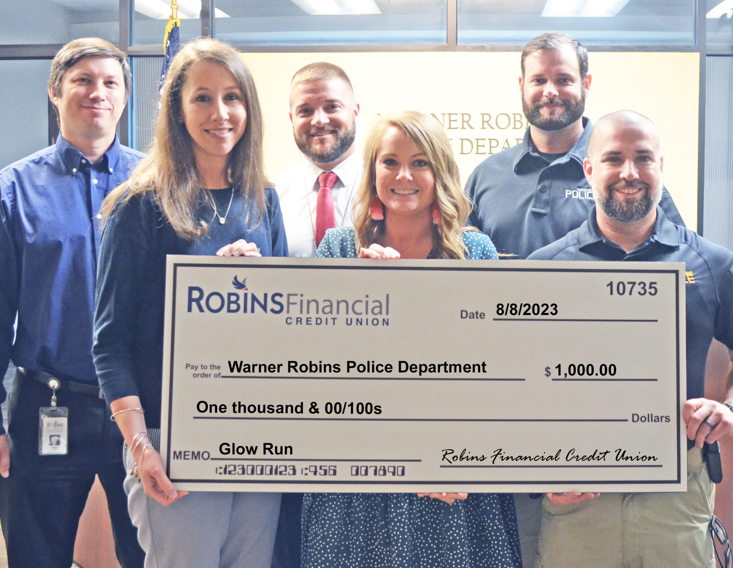 Robins Financial Sponsors 2023 WRPD Glow Run