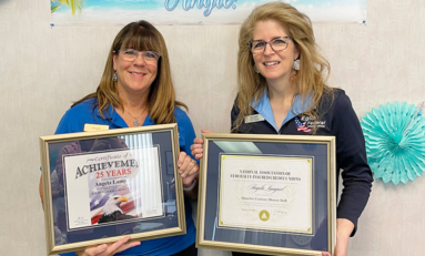 Eglin Federal Credit Union recognizes Bluewater Bay Head Teller Angie Lampert for 25 years of service
