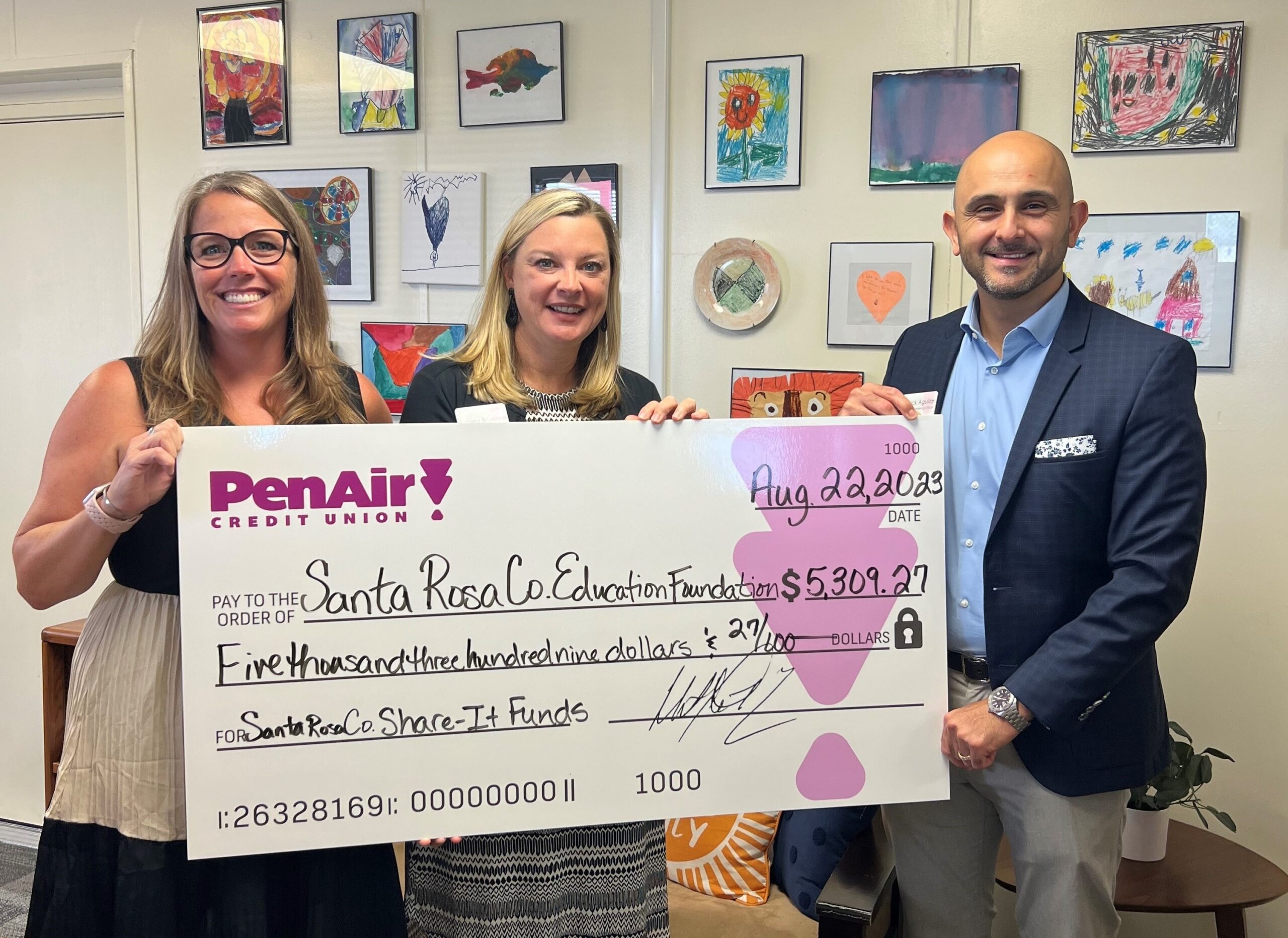 PenAir Share It® Program Empowers Santa Rosa County Schools with $5,300 Donation