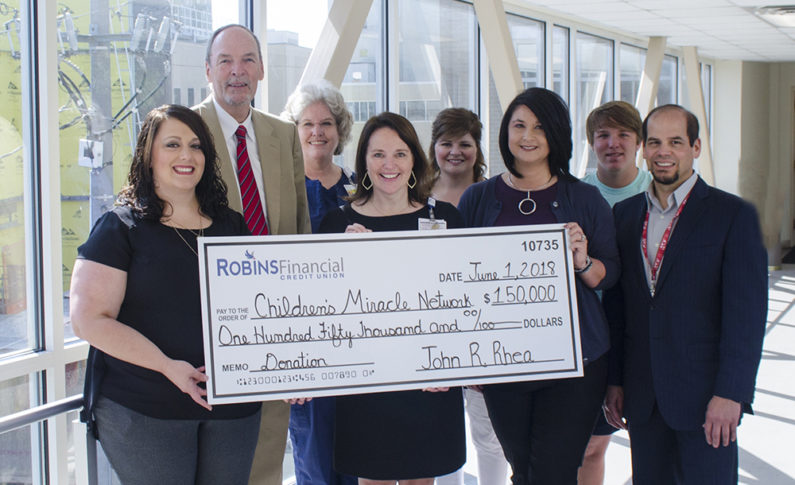 Children's Miracle Network increases awareness for children's hospitals. They received a total of $150,000 to be paid out over the course of three years. This funding will go to the construction of the new Beverly Knight Olson Children's Hospital in Macon.