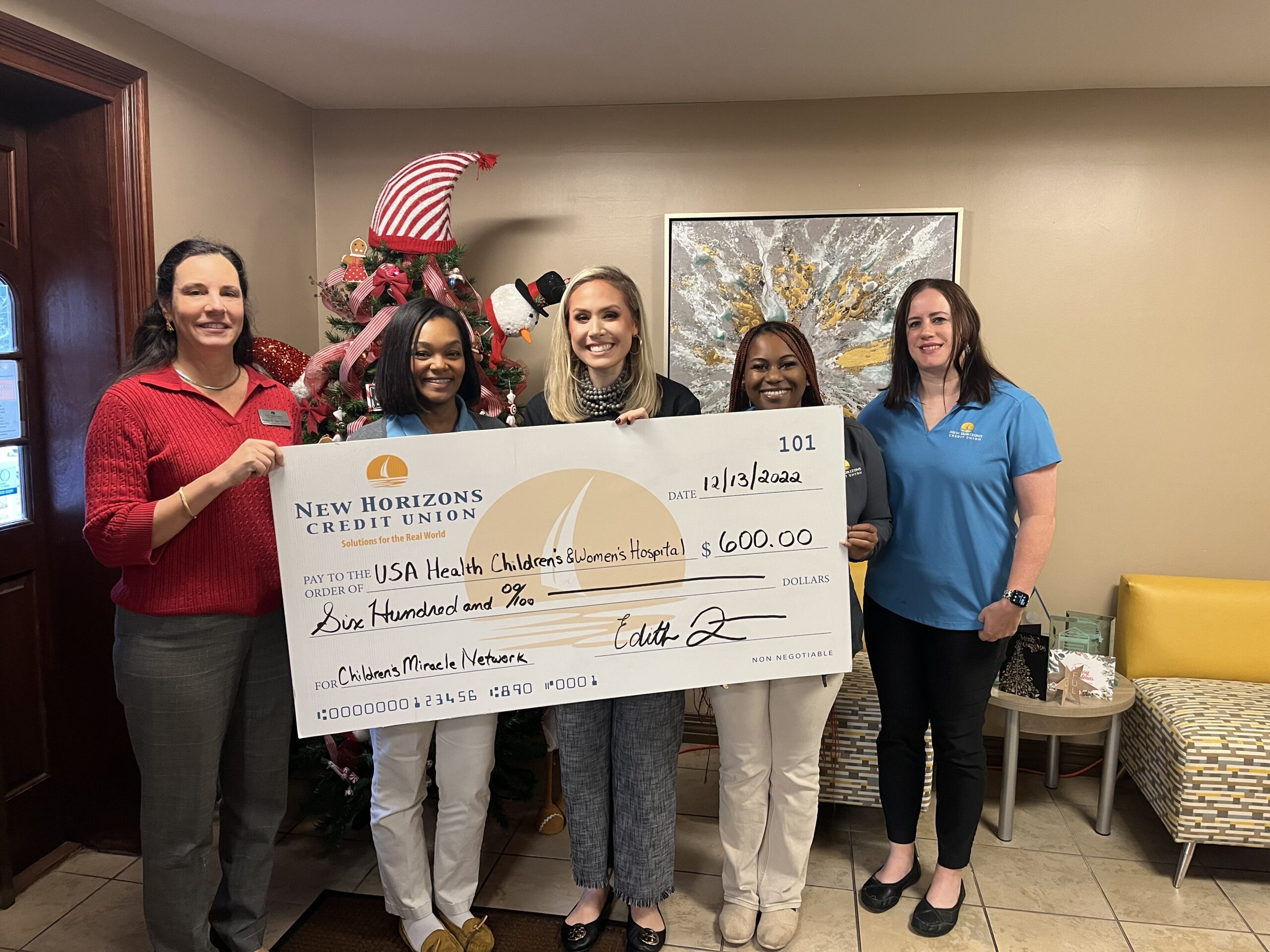 New Horizons Credit Union Raises $600 for local Children’s Miracle Network Hospital